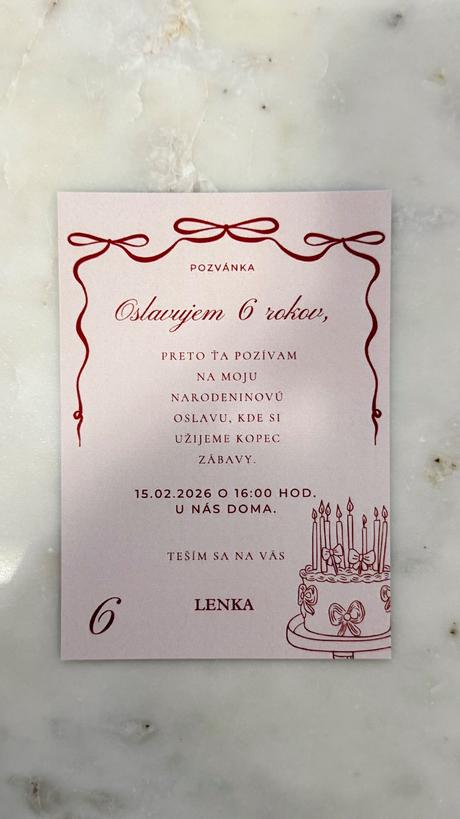 Pozvánky oslava, 