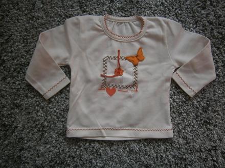 Smotanové tričko - nenosené 86/92, 86