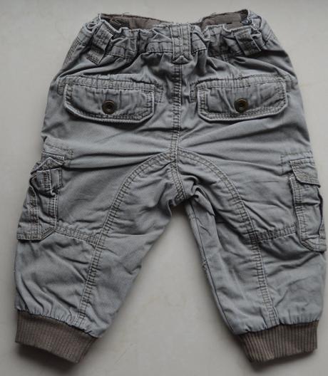 Zateplené chlapč. nohavice 6-9m, h&m,74
