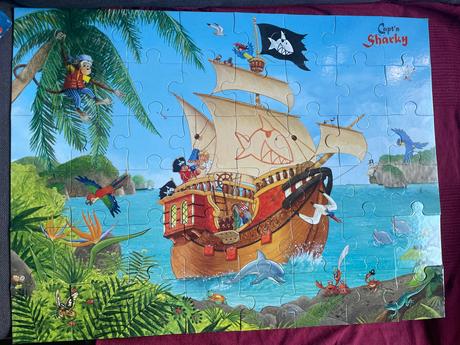 Velke puzzle pirati 48ks,