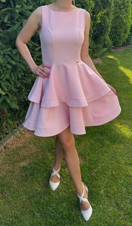 Elegantné ružové šaty, s