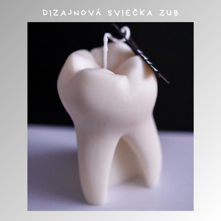 Sviečka sójová zub - dizajnová sviečka, 