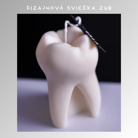 Sviečka sójová zub - dizajnová sviečka, 