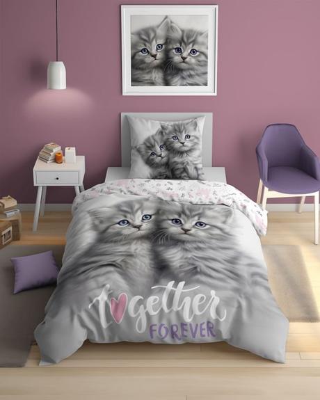 Detské obliečky 140x200 mačiatka forever - svietia, šírka (cm): 140,dĺžka (cm): 200