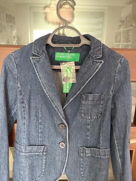 Džínsový/rifľový blejzer, benetton,s