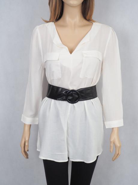 Kvalitná biela blúzka zero, 38