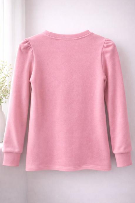 Dievčenské ružové tričko s ozdobnou mašľou, 164