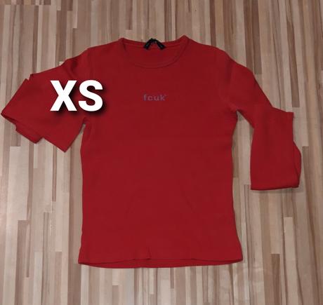 Bavlnene tricko dlhy rukav xs cervene, xs