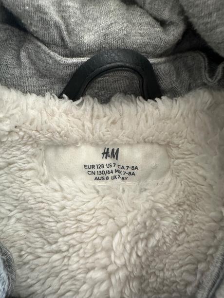 H&m zateplena kozenka s kapucnou, h&m,128
