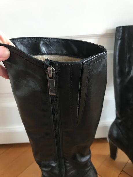 Kožené čierne čižmy velkost 37, lasocki,37