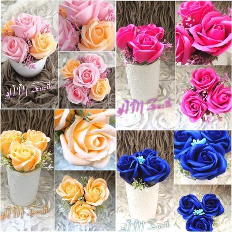 Mydlové kytice, dekorácie, 