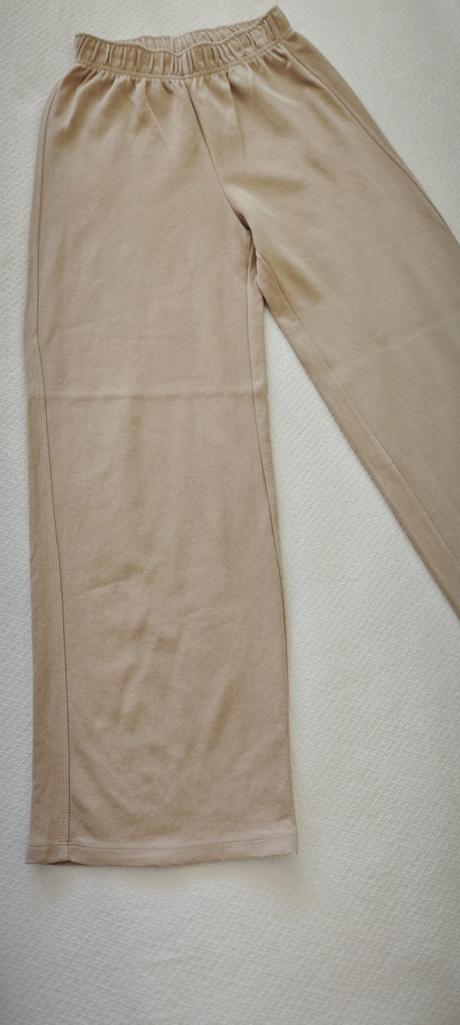 Pohodlné béžové široké tepláky zara kids, zara,164