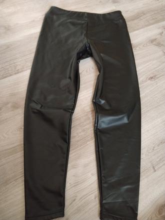 Zateplené koženkové legíny, gate,l