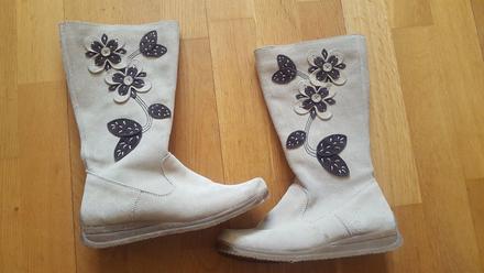 Čižmičky z brúsenej kože, 36