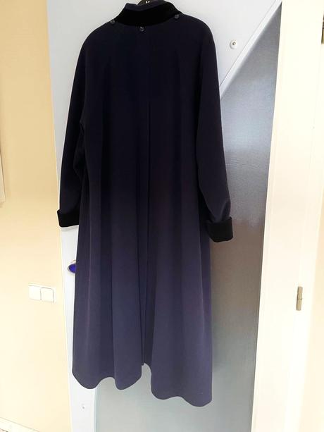 Luxusný dlhý vlnený kašmírový kabát, xl