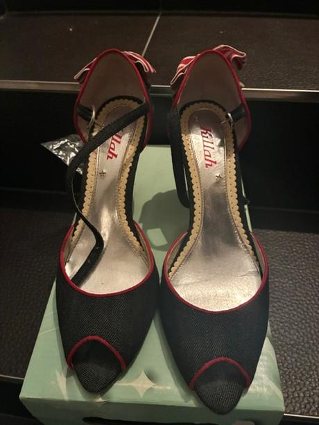 Vintage retro riflové sandálky s mašľou, killah,38