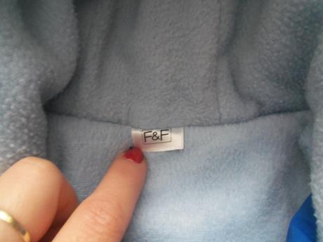 Svetlý modrý zimný kabát, f&f,74