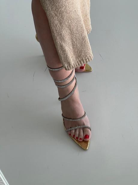 Krasne zlate sandalky, 39