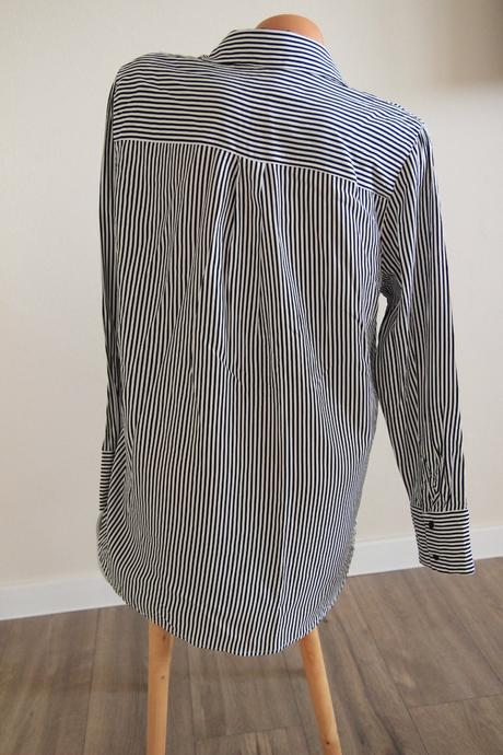 Čierno biela viskózová oversize košeľa, m/l, m