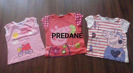 2x tričko s peppa pig, george,104