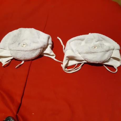 Detská  čiapka pre dvojičky, richelieu,74