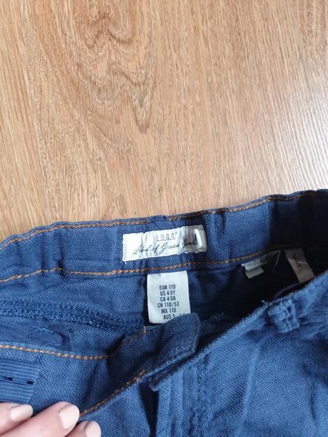 Ľanové nohavice, h&m,110