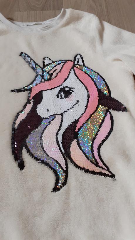 Mikinka s jednorožcom, h&m,134