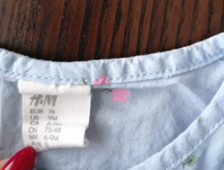 Jemny kvietkovany kompletik, h&m,74