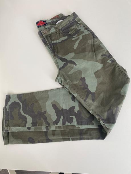 Retro jean maskacove nohavice, s