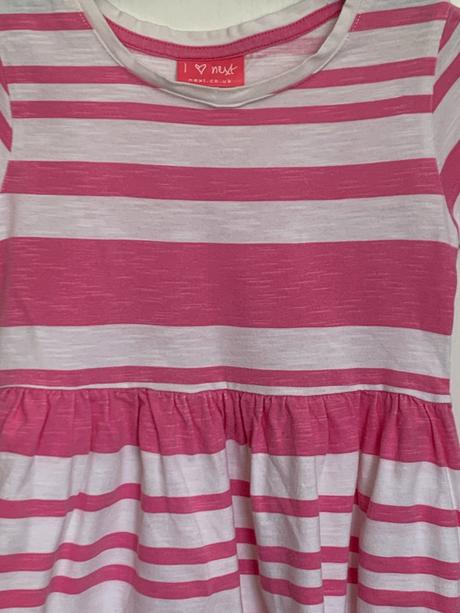 Next pruhované šaty bieloružové, next,110
