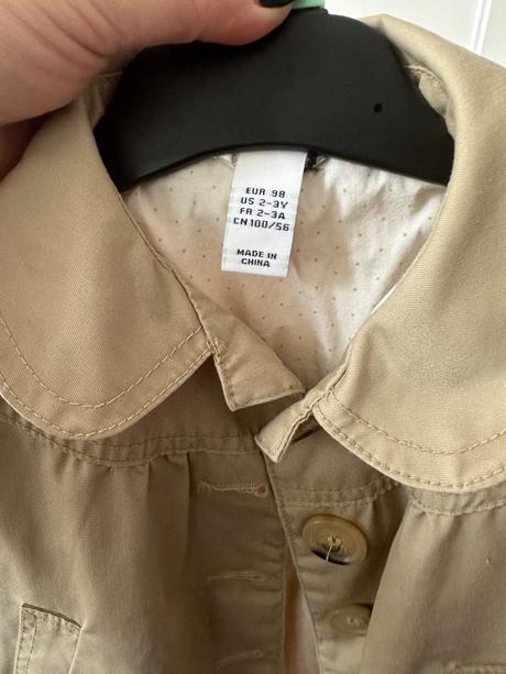 Detský trenčkot, h&m,92