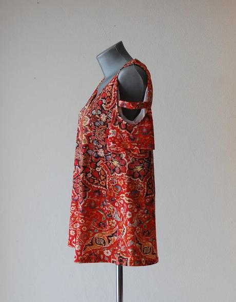 Boho tunika noracora s odhalenými ramenami, s