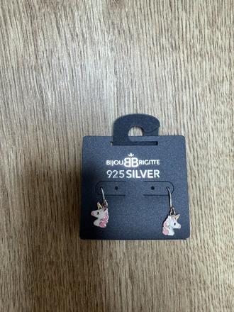 Nové dievčenské strieborné náušnice unicorn  bijou, bijou brigitte