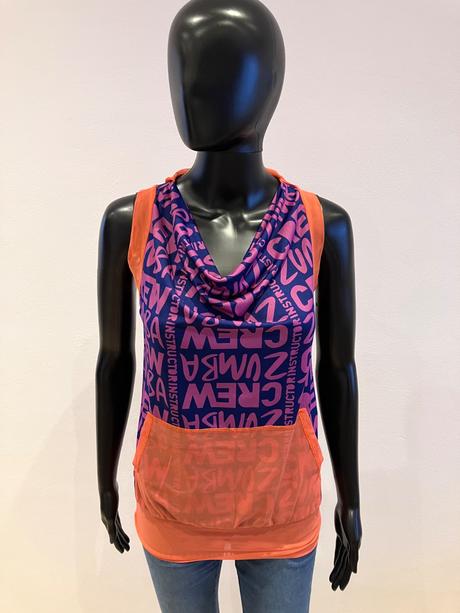 Dámske športové tričko zumba s kapucňou (xs), xs