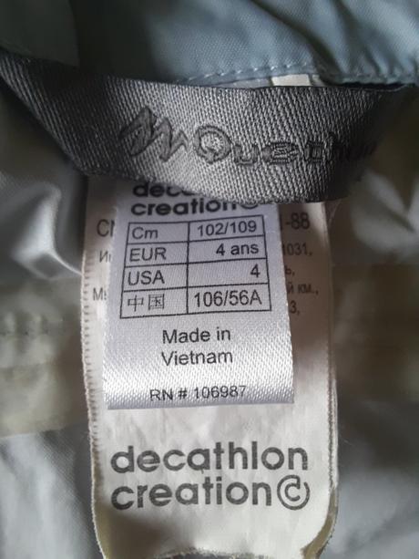 Bundička do dažďa, decathlon,104