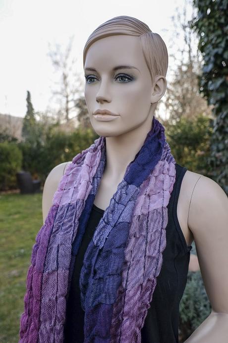 Ružová tkaná šatka, xl