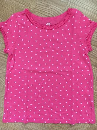 Srdieckove tricko 110/116, h&m,110
