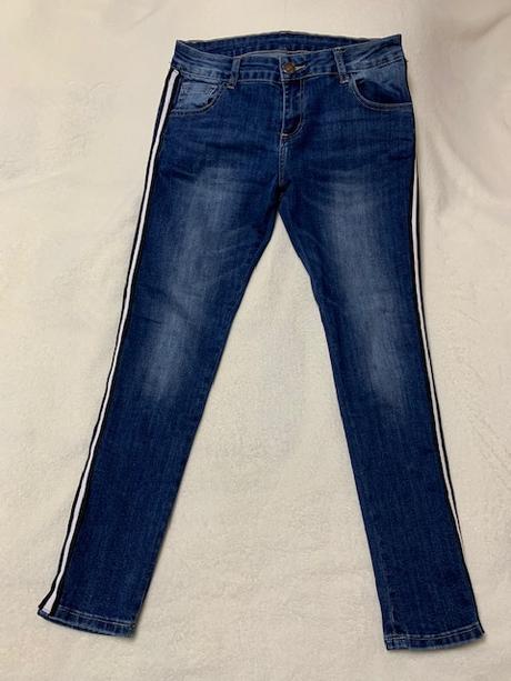 Elastické 3/4 úzke rifle s lampasmi, l