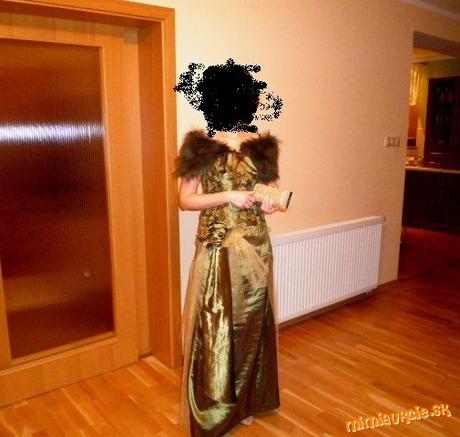 Olivovozelené spoločenské šaty, xs