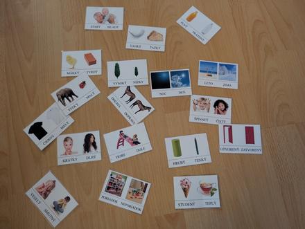 Vzdelávacie kartičky protiklady, 