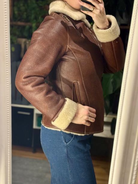 Bunda z ovcej koze, s