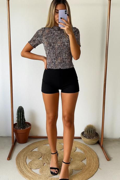 Pieces nariaseny top tričko elasticke, m