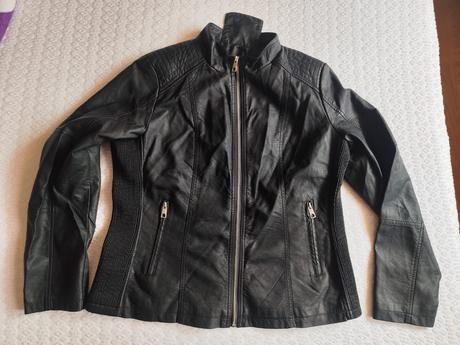 Koženkova bunda + šaty, xl