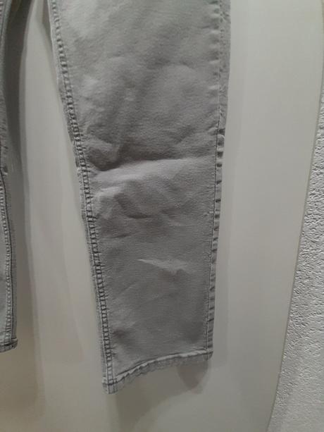 Elastické rifle šedé slim fit 158, h&m,158