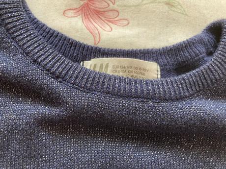 Svetríkový crop top so zvonovými rukávmi, h&m,134