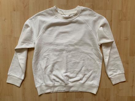 Krémová, tepláková mikina s flisom h&m, h&m,xs