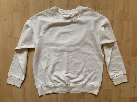 Krémová, tepláková mikina s flisom h&m, h&m,xs