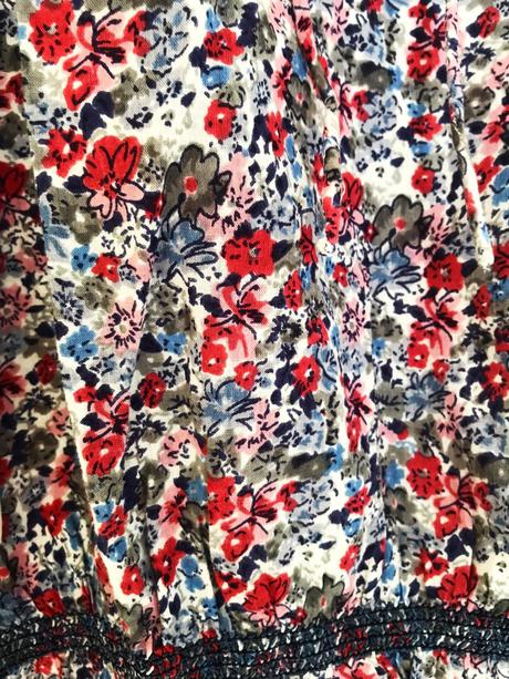 Batistová plátenná kvietkovaná blúzka, l