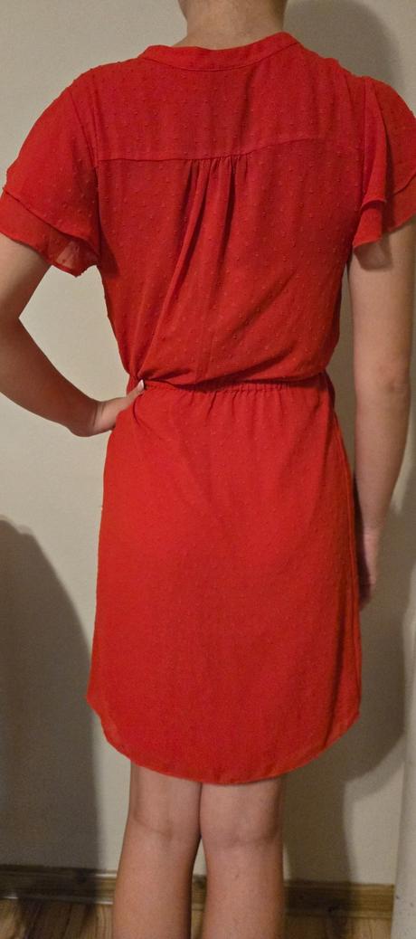 Červené šaty h&m xs, h&m,xs