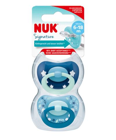 Nuk silikónový cumlík signature 18-36m, 2ks, nuk